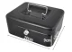 Malatec Metal Cash Box Safe for Money and Documents, Black