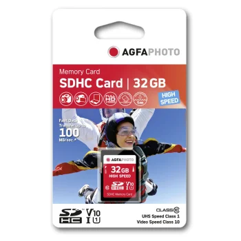 AgfaPhoto SDHC Memory Card 32GB High Speed Class 10 UHS-I U1 V10