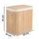 Massido Bamboo Laundry Basket with Lid, 3 Compartments, 150 L
