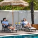 Multigarden ZRL020 Folding Garden and Beach Lounger, Grey