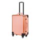 KUFER Professional Table/Suitcase for Makeup Cosmetic Artist with Mirror and LED Lighting T-27, rose