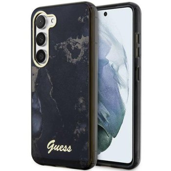 Samsung Galaxy S23 (SM-S911) Guess Golden Marble Collection Case Cover (GUHCS23SHTMRSK), Black