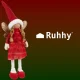 Ruhhy Christmas Fairy Figurine, 40 cm, Red