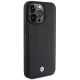 BMW Leather Diamond Pattern Case for iPhone 15 Pro Max, Black