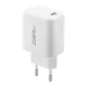Foneng EU40 25W Wall Charger with USB-C to Lightning Cable, White
