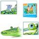 BESTWAY 41477 Inflatable Water Mattress with handles Crocodile, 150x70cm