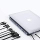 Док-станция USB-C Choetech HUB-M20 11-в-1 100W PD Серая