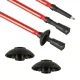Folding Nordic Walking and Trekking Poles, Aluminum, 2 pcs, Red