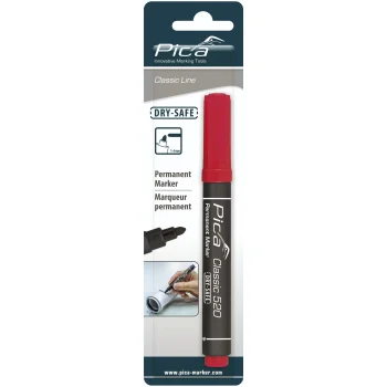 Pica 520 Permanent Marker 1-4mm, Round Tip, Red
