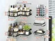 Set of 5 Hanging Bathroom Shelves (3 Baskets, 2 Corner Shelves), Black