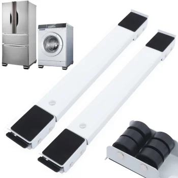 Adjustable Mobile Base on Wheels for Washing Machines and Appliances