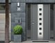 Pastkastīte ar avīžu turētāju ModernHome, cinkots tērauds, antracīta