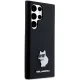 Karl Lagerfeld Samsung Galaxy S24 Ultra Case Silicone Choupette Metal Pin, Black