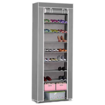 Massido Textile Shoe Cabinet, Grey