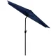 Plonos Folding Garden Parasol with Cover, 300 cm, Navy Blue