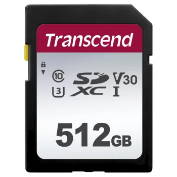 Transcend 300S 512GB SDXC Memory Card UHS-I U3 V30 Class 10