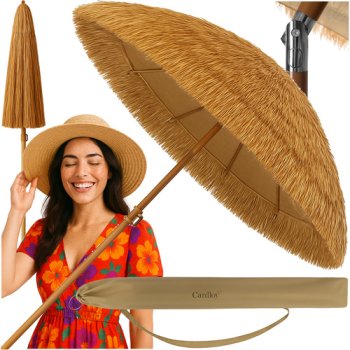 Gardlov Hawaiian Tilting Patio Umbrella 170 cm, Beige 25326