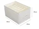 Clothes and Underwear Drawer Organizer, 9 Compartments, White