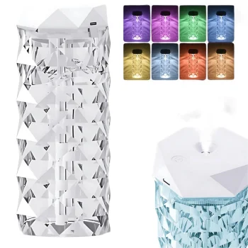 Air Humidifier and Aroma Diffuser with RGB Lighting, 1000 ml, White