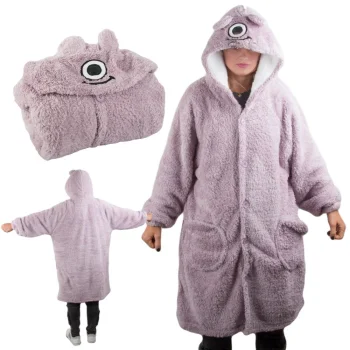 Oversize Blanket Hoodie with Hood, Fuchsia