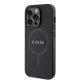 Guess Saffiano MagSafe Case for iPhone 15 Pro Max, Black