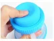 Silicone Bath Brush for Dogs and Cats with Shampoo Dispenser, Blue