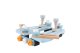 Ecotoys 1182N WHITE Wooden Workbench and Construction Set for Kids, 52 Pieces