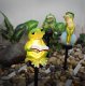 Solar garden LED lamp frog reading a book, warm white