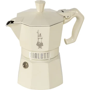 Bialetti Moka Exclusive Espresso Maker, 3 Cups, Cream