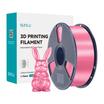 Sunlu PLA+ Silk 3D Printer Filament, Pink