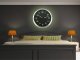 Wall clock fluorescent large silent glowing numbers stars 25cm