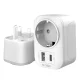 Tech-Protect TA100 EU to UK Travel Adapter - White