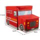 Kruzzel Toy Box Fire Truck, Red