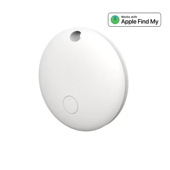 Setty FindMy Round Smart Tracker TAG 01 with Case, White