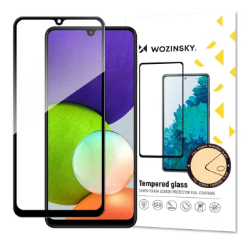 Wozinsky Full Glue Tempered Glass Screen Protector for Samsung Galaxy A22 4G, Black