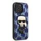 Karl Lagerfeld iPhone 13 vāciņš Monogram Ikonik Patch Zils
