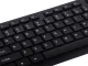 Wireless keyboard with numeric keypad and mouse, USB, silent, black