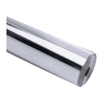 HTVRONT Chrome Metallic Self-Adhesive Film, 30.5 cm x 90 cm, Silver