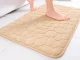 Soft Absorbent Bathroom Mat, 80x50 cm, Beige