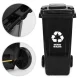 Multistore 240L Waste Bin with Rubber Wheels, Black