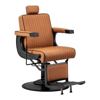 Barber Chair Gabbiano Visionerio Light Brown with Black Base