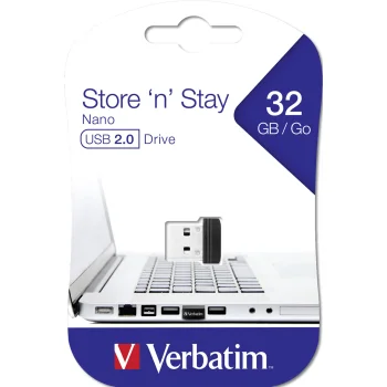USB atmintinė Verbatim Store n Stay Nano 32 GB USB 2.0 98130, juoda