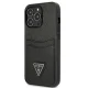 Apple iPhone 13 Pro 6.1\" Guess Saffiano Triangle Logo Cardslot Case Cover, Black