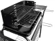 MultiGarden Charcoal BBQ Grill with Metal Shelves and Wheels