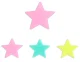 Glow-in-the-Dark Fluorescent Stars, 100 Pcs, Mixed Colors