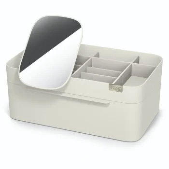 Joseph Joseph Viva Large Cosmetic Organiser with Removable Mirror, Beige