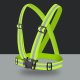 Adjustable reflective harness a running bike - yellow