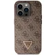 Guess iPhone 15 Pro Case Crossbody 4G Metal Logo, Brown