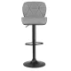 Adjustable Bar Stool Sofotel Castel with Backrest and Footrest, Black and Gray