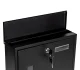 Galvanized Steel Wall-Mounted Mailbox with Newspaper Holder ModernHome, Black